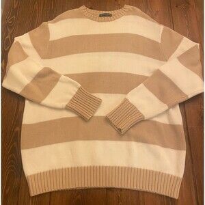 Brandy Melville John Galt Brianna Cotton Thick Stripe Striped Pullover Crewneck